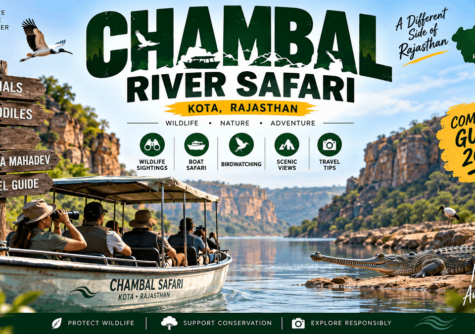 Chambal River Safari Kota Rajasthan with boat and wildlife