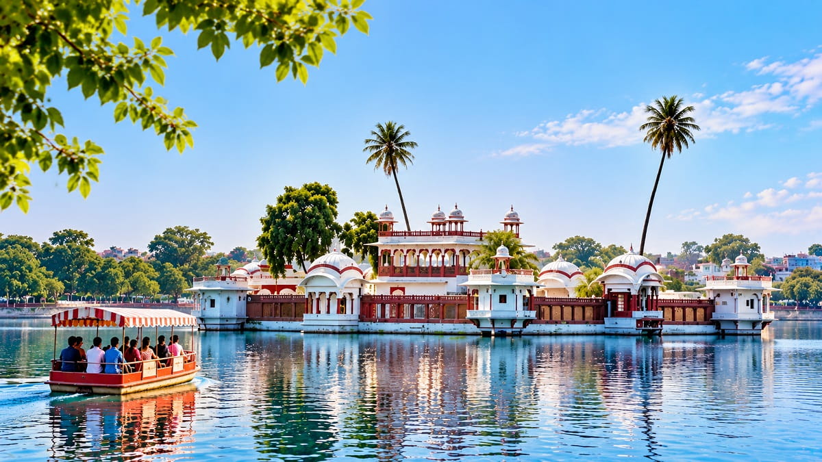 Kishore Sagar Talab Kota with Jag Mandir